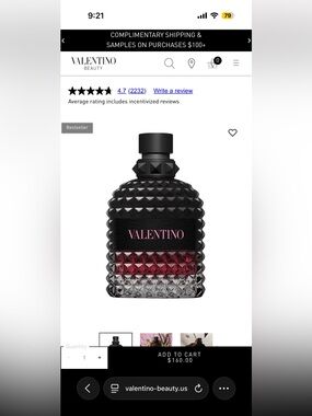 BORN IN ROMA UOMO EAU DE PARFUM INTENSE valentino cologne